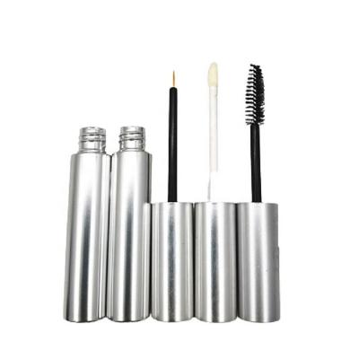 China High Grade 10ml Cosmetic Lip Gloss Tubes Plating Matte Silver Eyelash Cream Liquid Eyeliner Bottle Mascara Wand Tubes Lip Gloss Container for sale