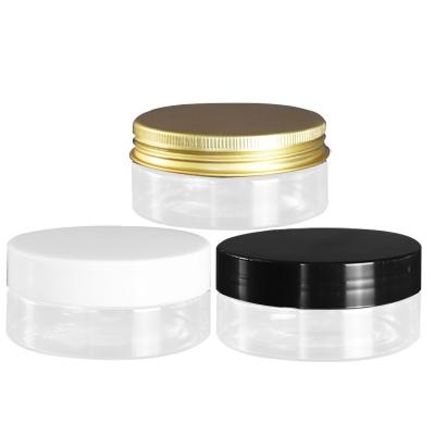 China Jar 50ml 60ml 80ml 100ml Wide Lid D 68MM White Black Transparent Empty Round Flat Opening Mouth Cosmetics Cream Packaging Plastic Jar PET Jar 50g 60g for sale