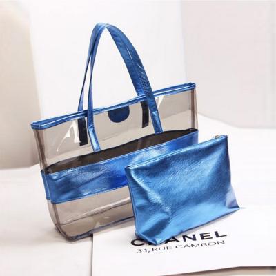 China Joint Waterproof Pvc Beach Bag With Two Pieces for sale