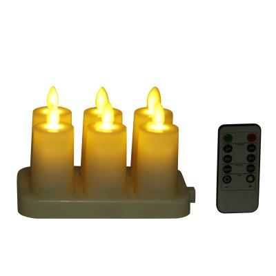 China High Quality Real Birthdays Candle Flameless Battery Lighting Rechargeable Swing LED Candle With Timer Lights Home Decoration for sale