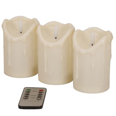 China Christmas Wedding LED Candles Flameless Teardrop Battery Operated Pillar Candles With Timer And Remote Control Candle Wedding Favors for sale