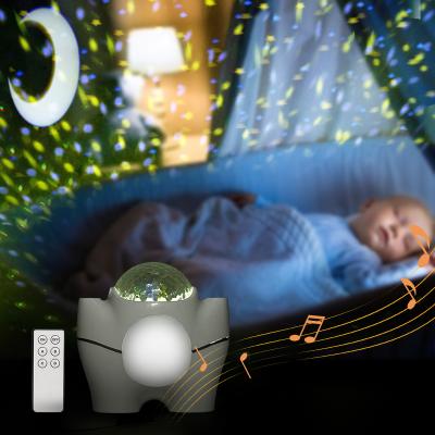 China Parties Night Lights Kids Room Bluetooth Music LED Projection Lamp Star Rotating Moon For Room Christmas Night Light for sale