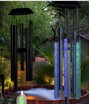 China Contemporary High Quality Waterproof Outdoor Lightings Diy Gifts Making Kit Creative Solar Wind Chime Lamp Decorative Garden LED Lights for sale