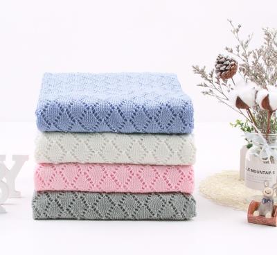 China Baby Boy And Girls Baby Soft Windproof Blanket Baby Blanket Knitted Blanket Cavity - for sale