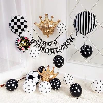 China Yiwu princess decorative balloons decorative gift toys gift toys black and gold balloon kit black and white set for sale