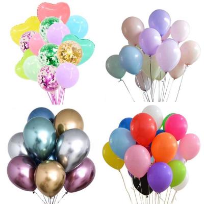 China 2021 Latest Children's Toy 12 Inch Children's Gift Toy Wholesale Game Pearl Ball Globo Balloon Shiny Light Latex 2.8g Metallic Balloon for sale