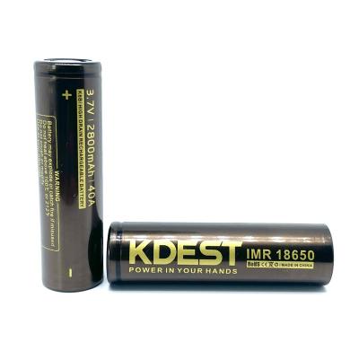 China Long Cycle Life Wholeasale Kdest 18650 OEM 2800mAh Customized 18650 Rechargeable 3.7v 2800mah Li-ion Battery for sale