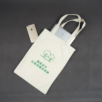 China Reusable Canvas Cotton Handled Shopping Custom Green Printing Bag for sale