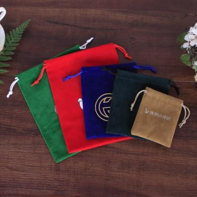 China Custom Made Durable Hot Sale Velvet Drawstring Pouch Bag for sale