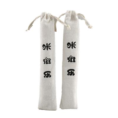 China Recyclable Cotton Canvas Drawstring Bag For Logo Printing Canvas Bag Chopsticks Straws Storage Packing Canvas Bags for sale