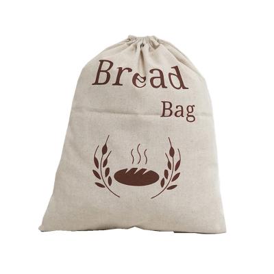 China Factory Recyclable Wholesale Canvas Lazy Drawstring Bread Cosmetic Bag for sale