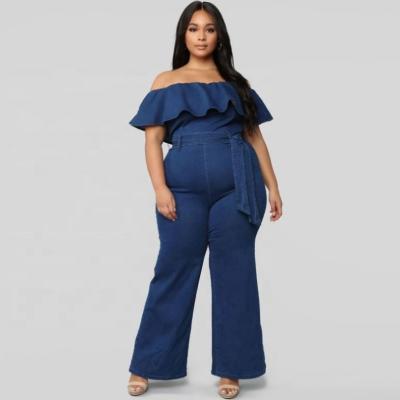 China More viable size jeans jumpsuit xxxl 2021 jeans jumpsuit ladies for sale