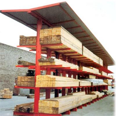 China Corrosion Protection Steel Lumber Plywood Storage Cantilever Rack With Heavy Duty Ladders Te koop