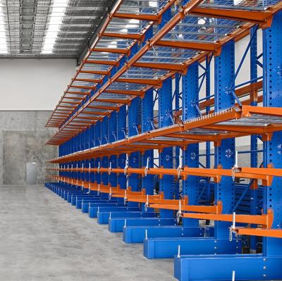 China Corrosion Protection Hot Dip Galvanized Heavy Duty Metal Warehouse Storage Cantilever Shelving Te koop