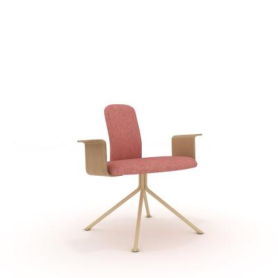 China Modern Ergonomic Pink Fabric Home Office Revolving Chairs for sale