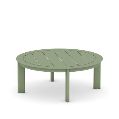 China Rustproof modern commercial outdoor coffee table set roundable all-aluminum coffee table for sale