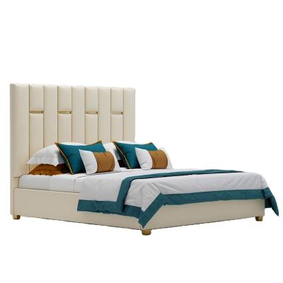 China High Quality Comfortable Modern Home Furniture Wooden Double Bed Storage Frame Bed for sale