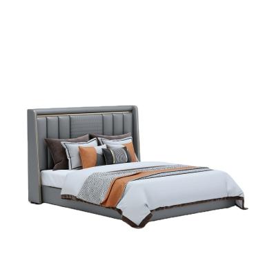 China High Quality Storage Bedroom Furniture King Leather Soft Bed Luxury Super Double King Size Bed for sale