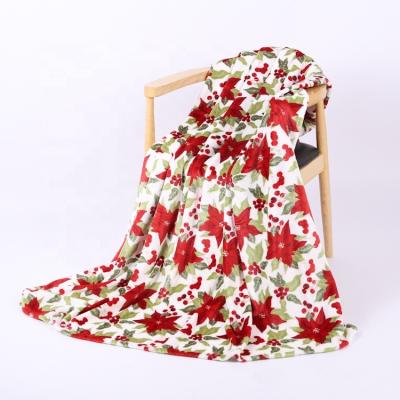 China Cheap wholesale custom anti-pilling flannel fleece new design floral pattern printed blankets for sale