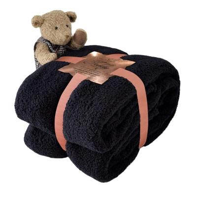 China Anti-static Super Soft Luxury Thick Baby Teddy Bear Sherpa Throw Fleece Blanket With Toy for sale