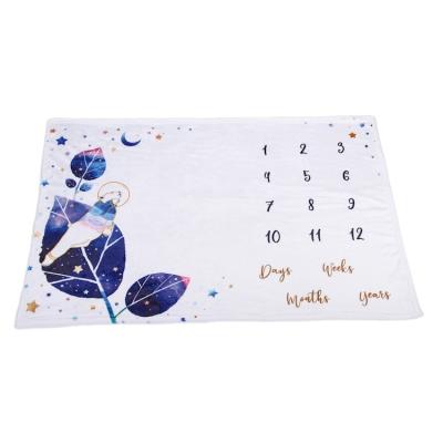 China Super Soft Comfortable Anti-pilling Hign Quality Newborn Baby Wrap Baby Milestone Blanket for sale