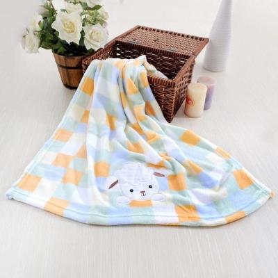 China Anti-pilling Cute Animal Cartoon Customized Design Printed Super Soft Coral Fleece Baby Blanket for sale