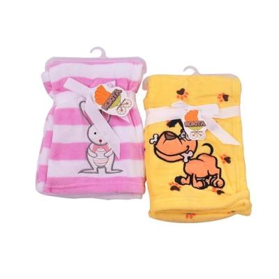 China Cute Anti-pilling Lovely Cartoon Paw Print Dog Flannel Super Soft Animal Baby Fleece Blanket for sale