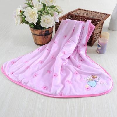 China Simple Cartoon Printed Desig Customized Baby Flannel Fleece Blanket For Kid for sale