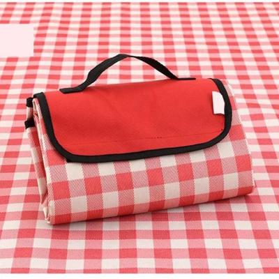 China Aluminum Film Custom Design Candy Colors 100% Waterproof Polyester Plaid Picnic Mat Blankets Foldable With Packing for sale