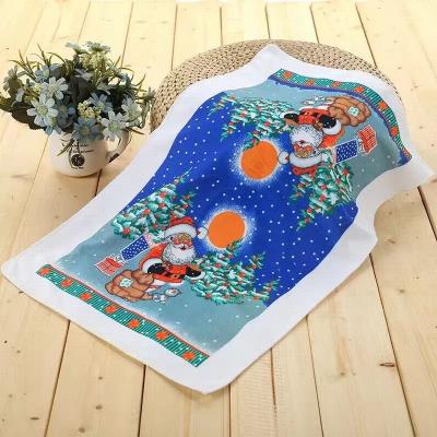 China 100% custom made copy high quality polyester christmas sandfree beach towel safe for kids design for sale