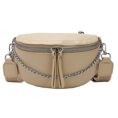 China Hot Selling Anti-theft Fashion Women PU Leather Waist Bag Fanny Pack Crossbody Waist Bag for sale