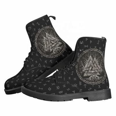 China Wholesale Fashion Martin Boots Viking Valknut And Life Lady Manufacturer Printed Tree for sale