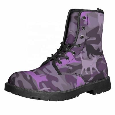 China New Arrival Camouflage Cat Purple Martin Boots For Women Printed Fashionable Casual Shoes Wholesale for sale