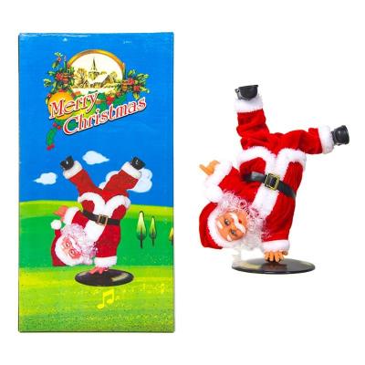 China AS Dancing Upside Down Santa Claus Picture Christmas Decorations Street Electric Music Toys For Kids for sale