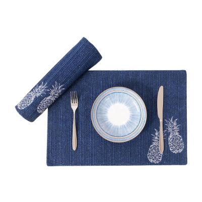 China New Design Anti Slip Fabric Place Mat Modern Linen Table Educational Place Mat for sale