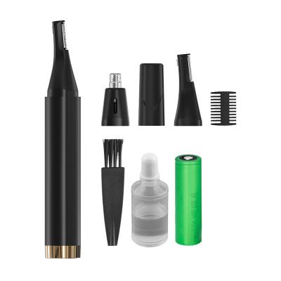 China Outdoor Professional Electric Hair Beard Trimmers Low Noise Ear Nose Hair Trimmer With Battery Operated for sale