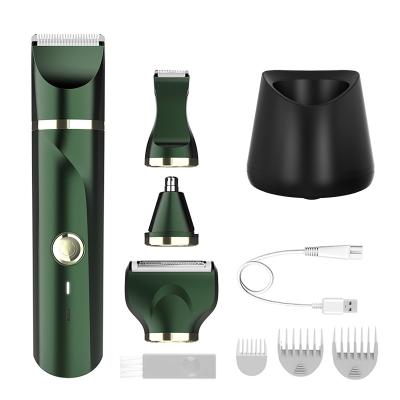 China Outdoor Wholesale OEM Professional ODM USB Rechargeable Cordless Electric Body Hair Trimmer With Base for sale