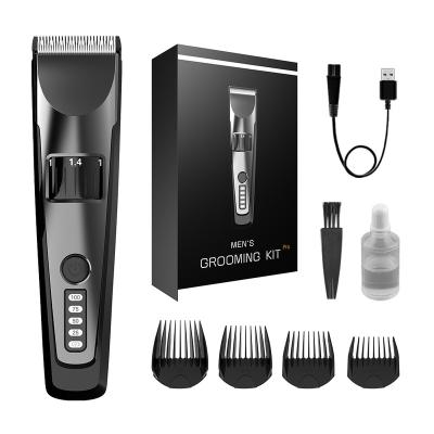 China Outdoor Professional Customized Three Colors Men's Rechargeable Cordless Electric Hair Clippers And Trimmers For Male for sale