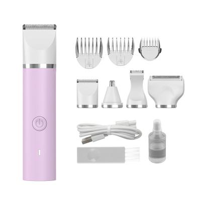 China Hotel 4 IN 1 Madame Hair Epilator Grooming Body Trimmer Kit Multifunctional Shaver Mild Women with USB Charger for Armpits Legs for sale