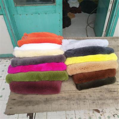 China 100% Soft Hand Feeling Nature Rex Rabbit Fur Skin Dyed Rabbit Fur Blanket for sale