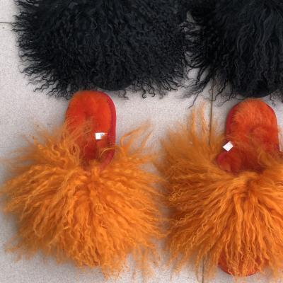 China Fashion Trend Fashion Trend Fashion Hair Sheep Fur The New Long Slips Sheep Fur Slippers for sale