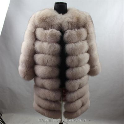 China Sustainable Real Fur Jacket Winter Women Real Fox Fur Coat for sale