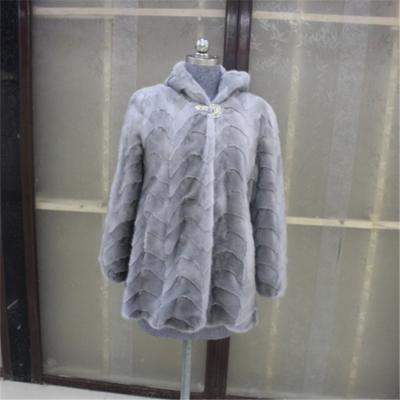 China High Quality Viable Ladies Winter Splicing Real Mink Fur Coat Real Mink Fur Jacket for sale