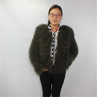 China Real Sheep Anti-Shrink Anti-Shrink Fur Coat Tibetan Mongolian Lamb Fur Coat for sale