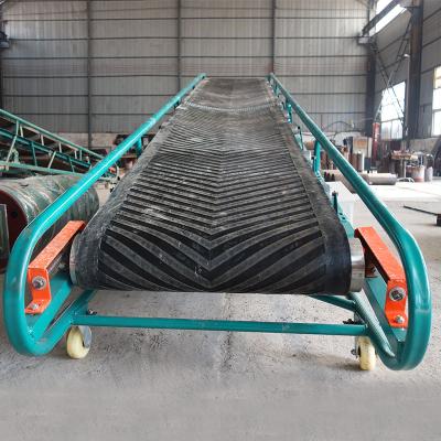 China Heat Resistant Adjustable Height Flexible Custom Rubber Moving Belt Conveyor for sale