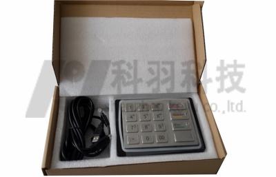 China PCI 1.3 ATM Pin Pad Vandal Proof , 16 Key USB Mini Keyboard for sale