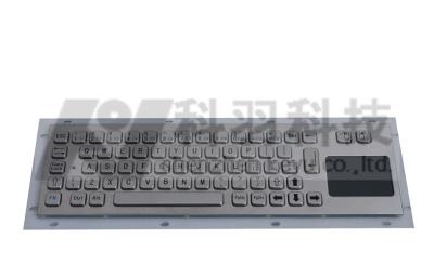 China Silver Rugged Stainless Steel Keyboard With Touchpad , 67 key , Front Panel 320 x 110mm for sale