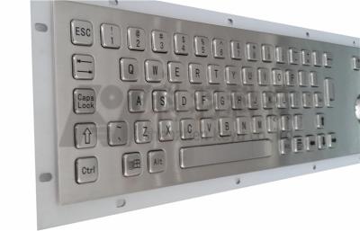 China Silver Backlit Stainless Steel Keyboards , Compact Illuminated Industrial Keyboard for sale