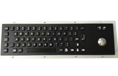 China Black Metal Keyboard With Mechanical Trackball for sale