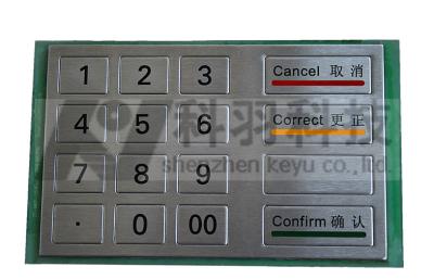 China Waterproof Metal Numeric Keypad For Self Service Terminal FCC for sale